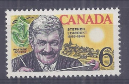 Canada 1969. Stephen Leacock . Sc=504 (**) - Nuovi