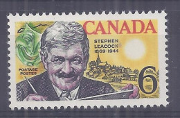 Canada 1969. Stephen Leacock . Sc=504 (**) - Unused Stamps