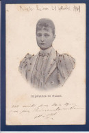 CPA Russie Royalty Tzarine Avec Brillants Paillettes En Relief Circulée - Russia