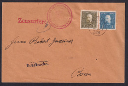AUSTRIA - Military Mail No. 239. Printed Matter Sent To Bozen (Bolzano) 08.11. 1914. Censored / 2 Scans - Other & Unclassified