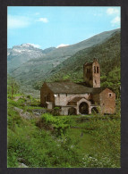 Espagne - N° 9 - LINAS De BROTO (Huesca) Iglesia (Eglise) Romanica Y La Tendenera Al Fondo - Otros & Sin Clasificación