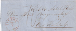 Brief 23 Aug 1854 Nykerk (dagtekening K 42) Naar Oud Karspel - Poststempels/ Marcofilie