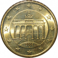 ALLEMAGNE - KM 212 - 50 CENT 2002 G - Karlsruhe - SPL - Allemagne