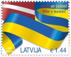 Latvia Lettland 2022 Russian Invasion Of Ukraine Glory To Ukraine! Stamp Mint - Lettland