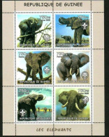 Guinea  2002 Wild Animals, Elephants, African Elephants，MS MNH - Guinea (1958-...)