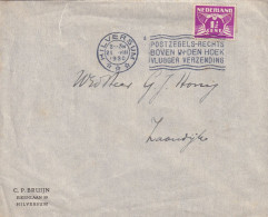 Envelop 21 Aug 1930 Hilversum (machine Stempel) - Poststempels/ Marcofilie