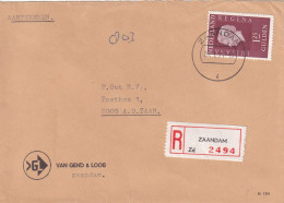 Aangetekende Envelop 20 Jan 1971 Zaandam (type CB) Naar Koog Zaandijk 2 (openbalk) - Poststempels/ Marcofilie