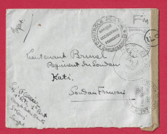 !!! SOUDAN, LETTRE FM DE SAINT-LOUIS, SÉNÉGAL POUR LE RÉGIMENT DU SOUDAN À KATI DE 1941, AVEC CENSURE DE BAMAKO - Briefe U. Dokumente