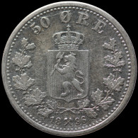 LaZooRo: Norway 50 Ore 1896 XF - Silver - Noorwegen