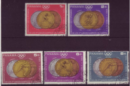 Amérique - Panama - Grenoble 1968 - Homenaje A Los Ganadores De Los Juegos Olimpicos - 5 Timbres Différents - 6580 - Panama