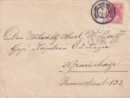Envelop 6 Nov 1908 Zwaluwe 's Hewrtogenbosch C (grootrond Spoor) Naar 's Gravenhage (columbia Machine Aankomst Stempel) - Poststempels/ Marcofilie