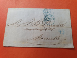 Italie  Lettre Avec Texte De Palerme Pour Marseille En 1856 - Réf 3437 - Sizilien