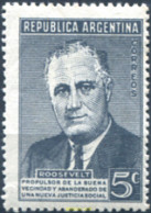 725584 MNH ARGENTINA 1946 ANIVERSARIO DE LA MUERTE DEL PRSIDENTE ROOSVELT - Unused Stamps
