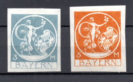 Bayern 1920 Freimarken 192/93 U Bavaria UNGEZAHNT Ungebraucht/MLH - Ungebraucht