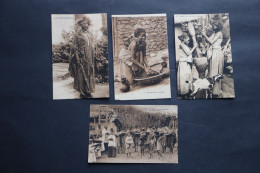 Lot 4 CPA  Ethiopie Abyssinie   Guerrier Abyssin  Femme Gallas   Gros Plan Afrique - Ethiopie