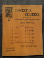 CHARLES DE BERIOT 1ER CONCERTO EN RE MAJEUR POUR VIOLON ET PIANO PARTITION RAOUL DANIEL - Instrumentos Di Arco Y Cuerda