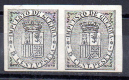 Pareja De Fiscales Sin Dentar 5cent - Revenue Stamps