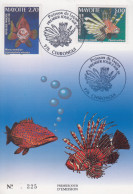 Carte  Maximum  1er  Jour    MAYOTTE     Poissons   Du  Lagon     CHIRONGUI     1999 - Sonstige & Ohne Zuordnung