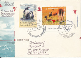 Argentina FDC 15-6--1996 Uprated And Sent To Denmark 18-2-1998 Nice Cover - FDC