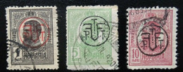 Rumänien Mi 248-250 , Sc 245-247 , König Karl I Mit Aufdruck , Gestempelt - Used Stamps