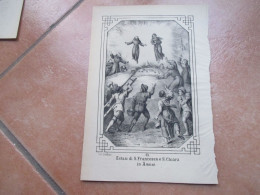 RELIGIONE CRISTIANESIMO Stampa Epoca Estasi S.Francesco S.Chiara In ASSISI Lit.DOLFINO Frati Popolani - Religiöse Kunst