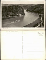 St. Goarshausen Blick Vom Loreleyfelsen Am Rhein Rheindampfer 1932 - Loreley