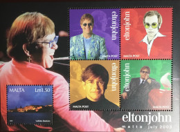 Malta 2003 Elton John Anniversary Minisheet MNH - Malte