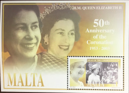 Malta 2003 Coronation Anniversary Minisheet MNH - Malte