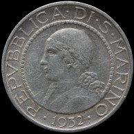 LaZooRo: San Marino 5 Lire 1932 XF / UNC Scarce - Silver - Saint-Marin