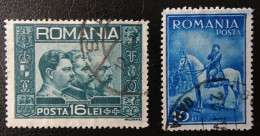 Rumänien Mi 418 Und 436 , Sc 403 And 416 , Könige , Gestempelt - Gebruikt