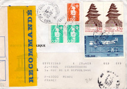 AFFRANCHISSEMENT COMPOSE SUR LETTRE RECOMMANDEE DE PARIS 7 1992 - Tarifs Postaux