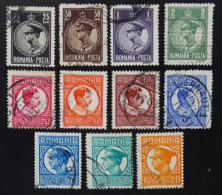 Rumänien Mi 375-385 , König Karl II , Gestempelt - Used Stamps