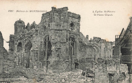 FRANCE - Montdidier - Les Ruines - L'église Saint Pierre - Carte Postale Ancienne - Montdidier