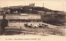 FRANCE - Lyon - Place Bellecour Et Coteau De Fourvière - Carte Postale Ancienne - Autres & Non Classés