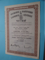 " SUCRAF " > Part Bénéficiaire Au Porteur > N° 047900 ( Zie/voir SCAN ) Après 1944 ! - Afrika