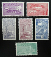 Rumänien Mi 609-614 **, Sc 493-498 MNH , Rumänische Eisenbahn - Neufs