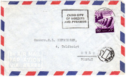 Ägypten 1961, 60 M. Assuan Staudamm Auf Brief M. Werbestempel N. Norwegen - Sonstige - Afrika