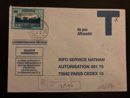 LETTRE T INFO SERVICE NATHAN LR TP BENARES RS 15 OBL.23 JU 97 PORT LOUIS 10 - Mauricio (1968-...)