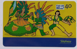 Carte Téléphonique Brasil Telefónica, Histoire Du Carnaval.2004- - Brazil