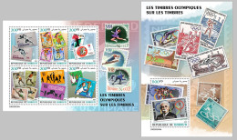 Djibouti  2023 Olympic Stamps On Stamps. (550) OFFICIAL ISSUE - Timbres Sur Timbres