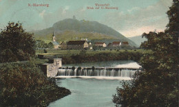 AK Niedermarsberg  - Wasserfall - Blick Auf O.-Marsberg - 1908 (67998) - Marsberg