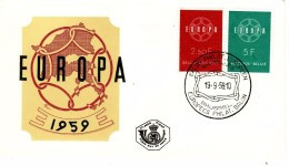 BELGIUM 1959 EUROPA CEPT FDC - 1959