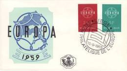 BELGIUM 1959 EUROPA CEPT FDC - 1959