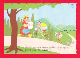 Illust-1830A61  Les Coureurs Cyclistes "vous Pouvez Me Porter Ce Paquet Jusqu'à La Ville" - Dubout