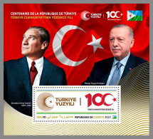 DJIBOUTI 2023 MNH 100 Years Republic Of Turkey Türkische Republik S/S – OFFICIAL ISSUE – DHQ2410 - Other & Unclassified