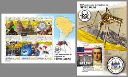 DJIBOUTI 2023 MNH 230 Years Yellow Fever Epidemic Gelbfieber Epidemie M/S+S/S – OFFICIAL ISSUE – DHQ2410 - Malattie