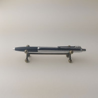 Vintage Ballograf Epoca Ballpoint Pen Black Chrome Plastic Made In Sweden #5506 - Penne