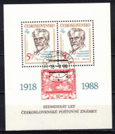 Tchécoslovaquie 1988 Mi 2970 - Bl.87 (Yv BF 81), Obliteré - Usati