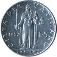 VATICANO  PIO XII 5 Lire ANNO 1952 - Vatican