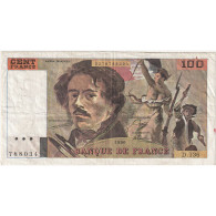 France, 100 Francs, Delacroix, 1990, D.136, TTB, Fayette:69bis.1a, KM:154d - 100 F 1978-1995 ''Delacroix''